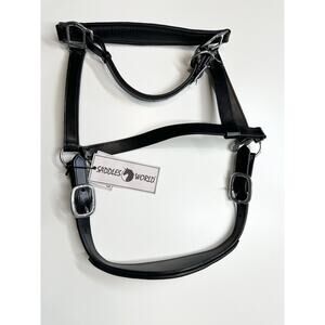 Saddlesworld Leather Full Horse Plain Halter Black